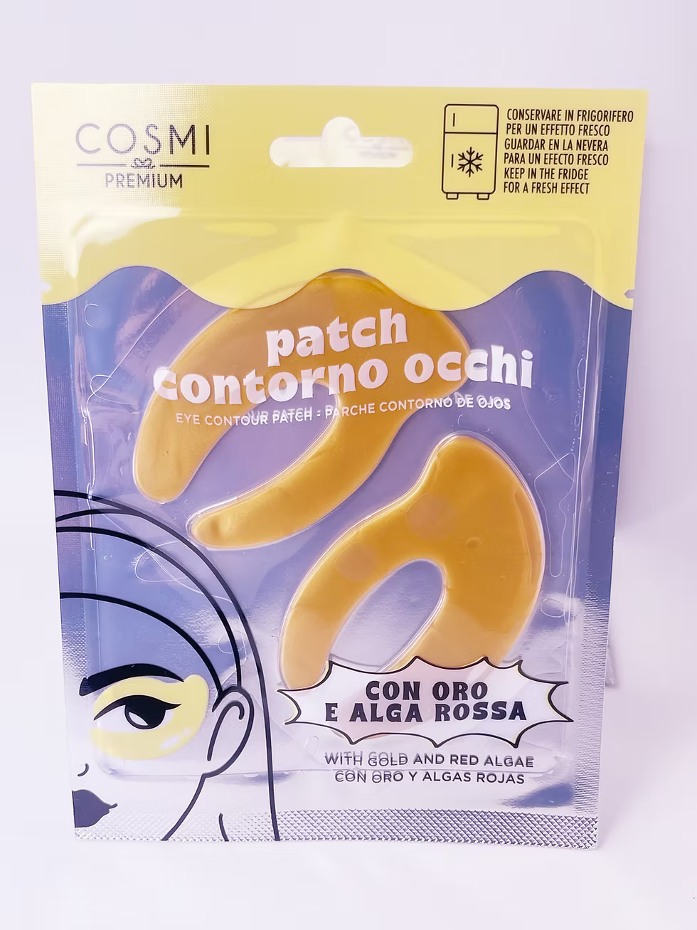 Parches hidrogel contorno de ojos Amarillo – Algas y Oro - Cosmi