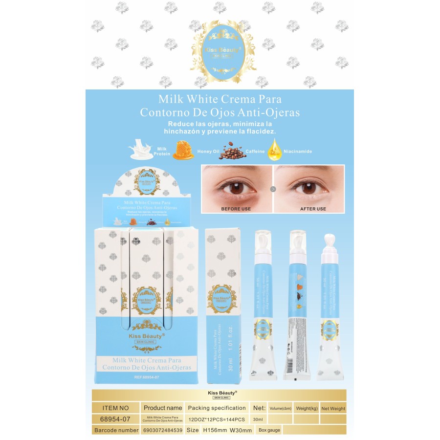 Contorno de ojos antiojeras Biancolate Milk White