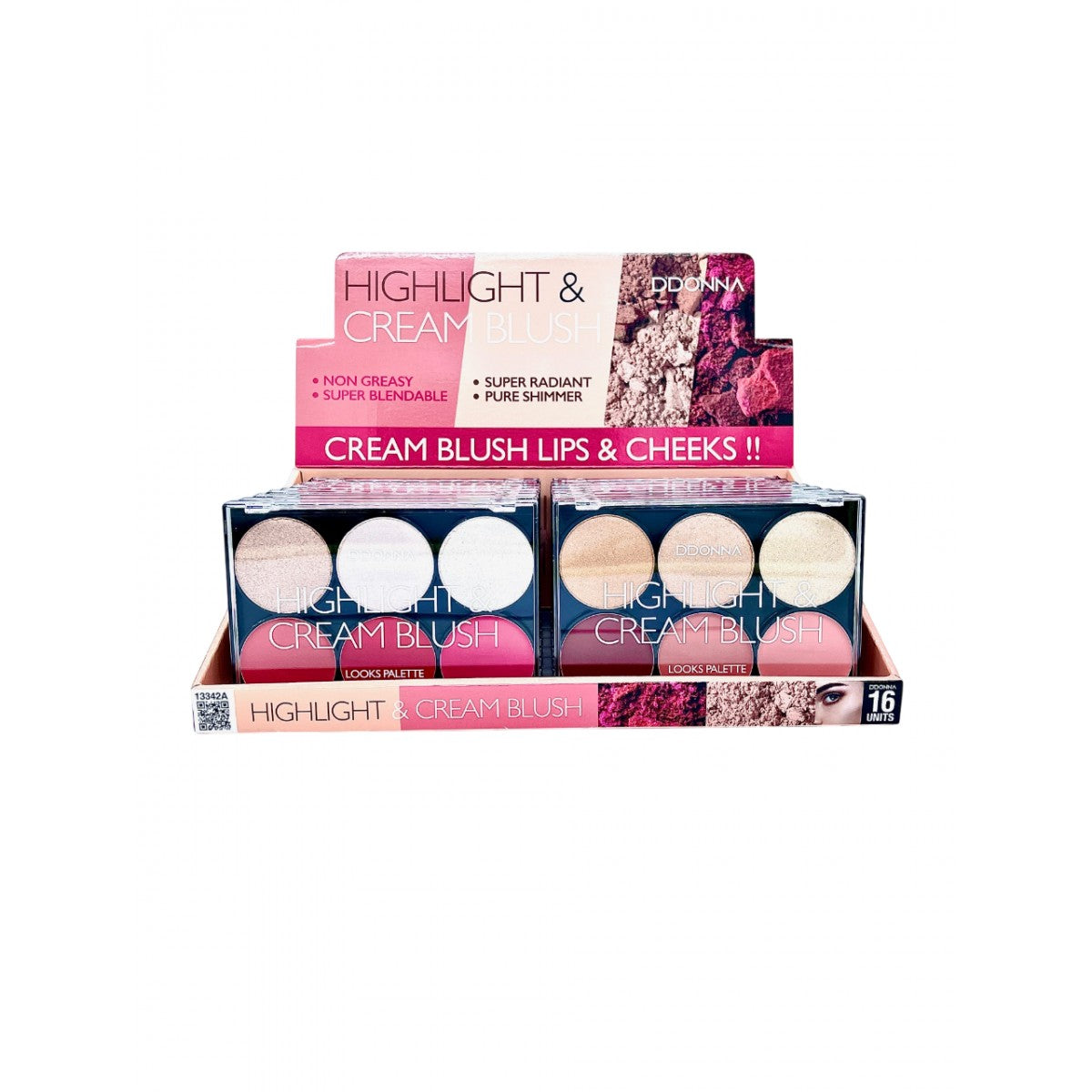 Paleta Highligth & Cream Blush - D'DONNA