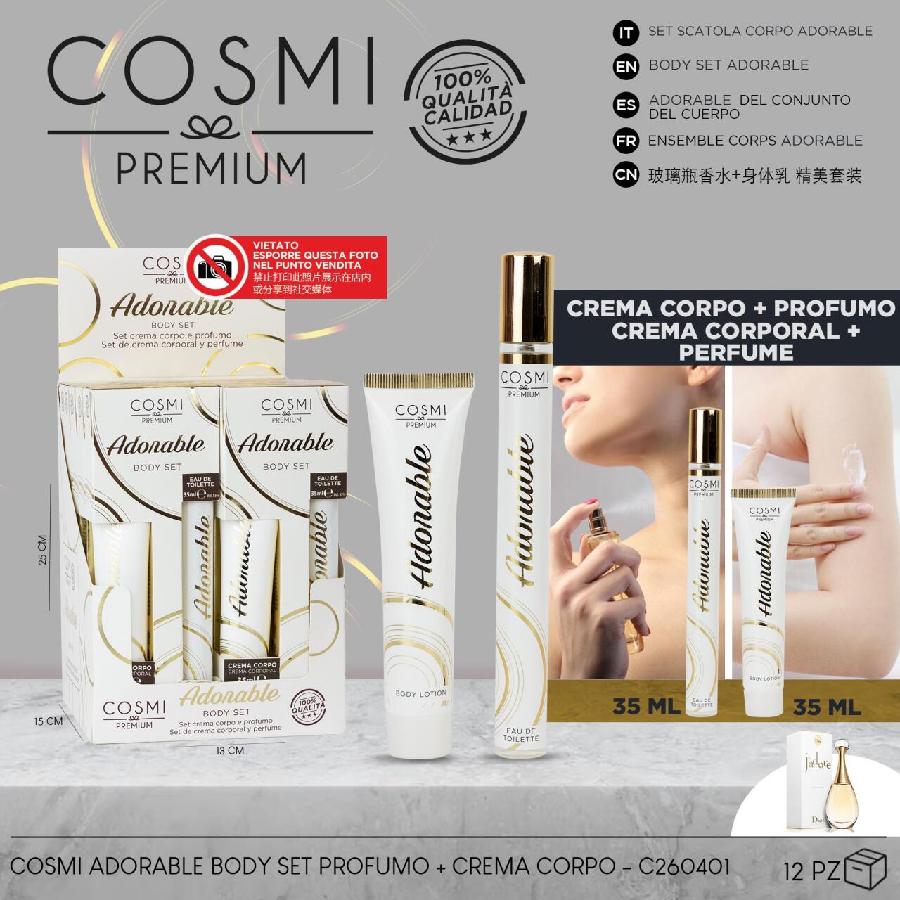 Set Adorable (Crema corporal 35 ml + Perfume 35 ml) – COSMI MILANO