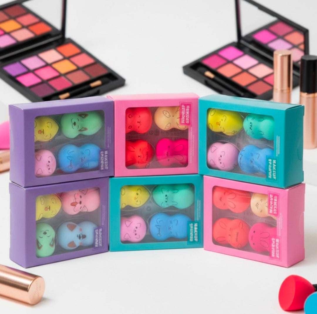 Esponjas de maquillaje "Kawaii" - colores y formas variadas
