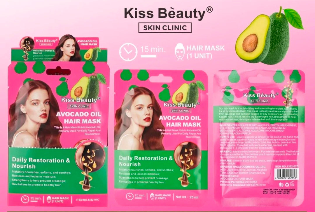 MASCARILLA CAPILAR CON ACEITE DE AGUACATE 🥑