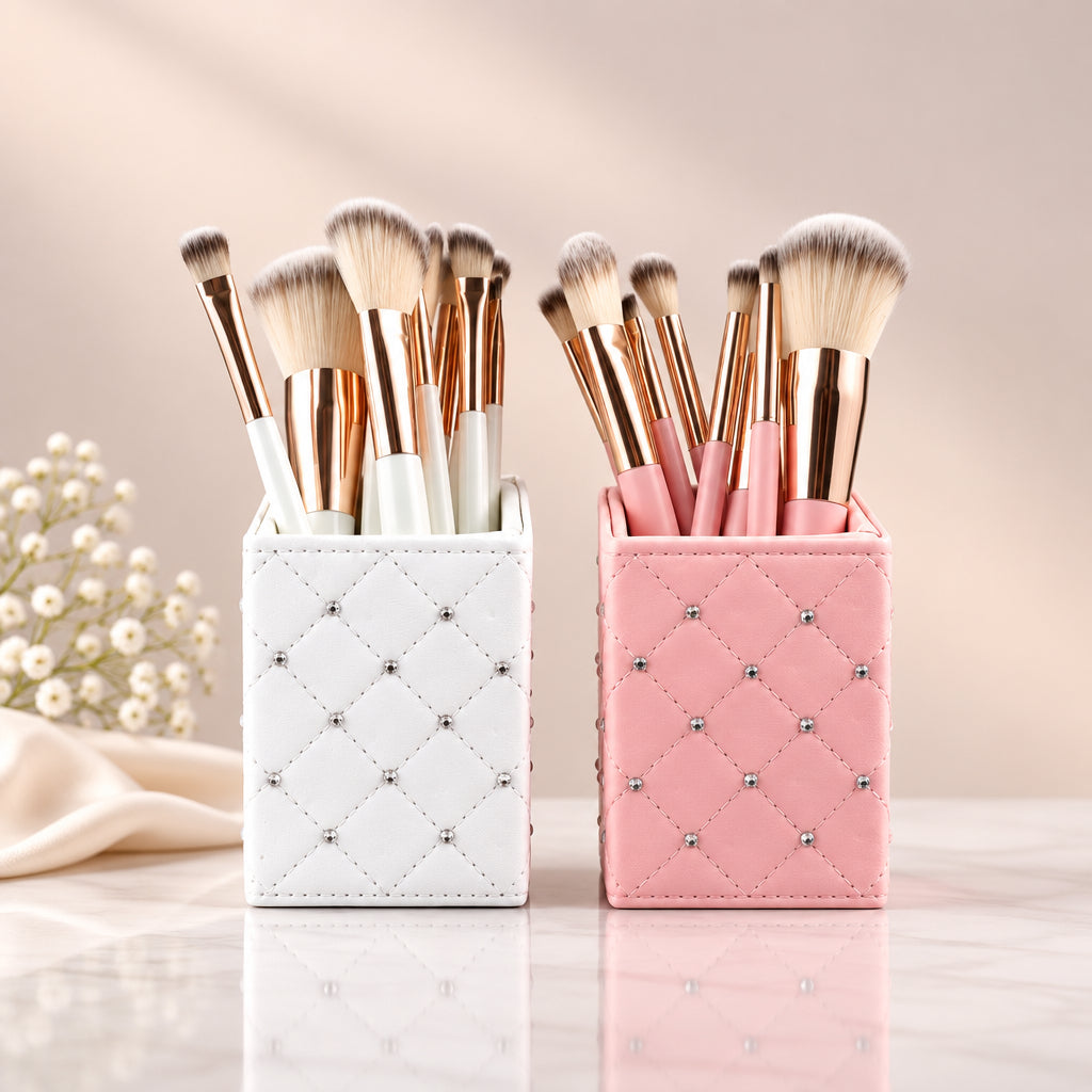 Set de Brochas de Maquillaje Premium con Organizador