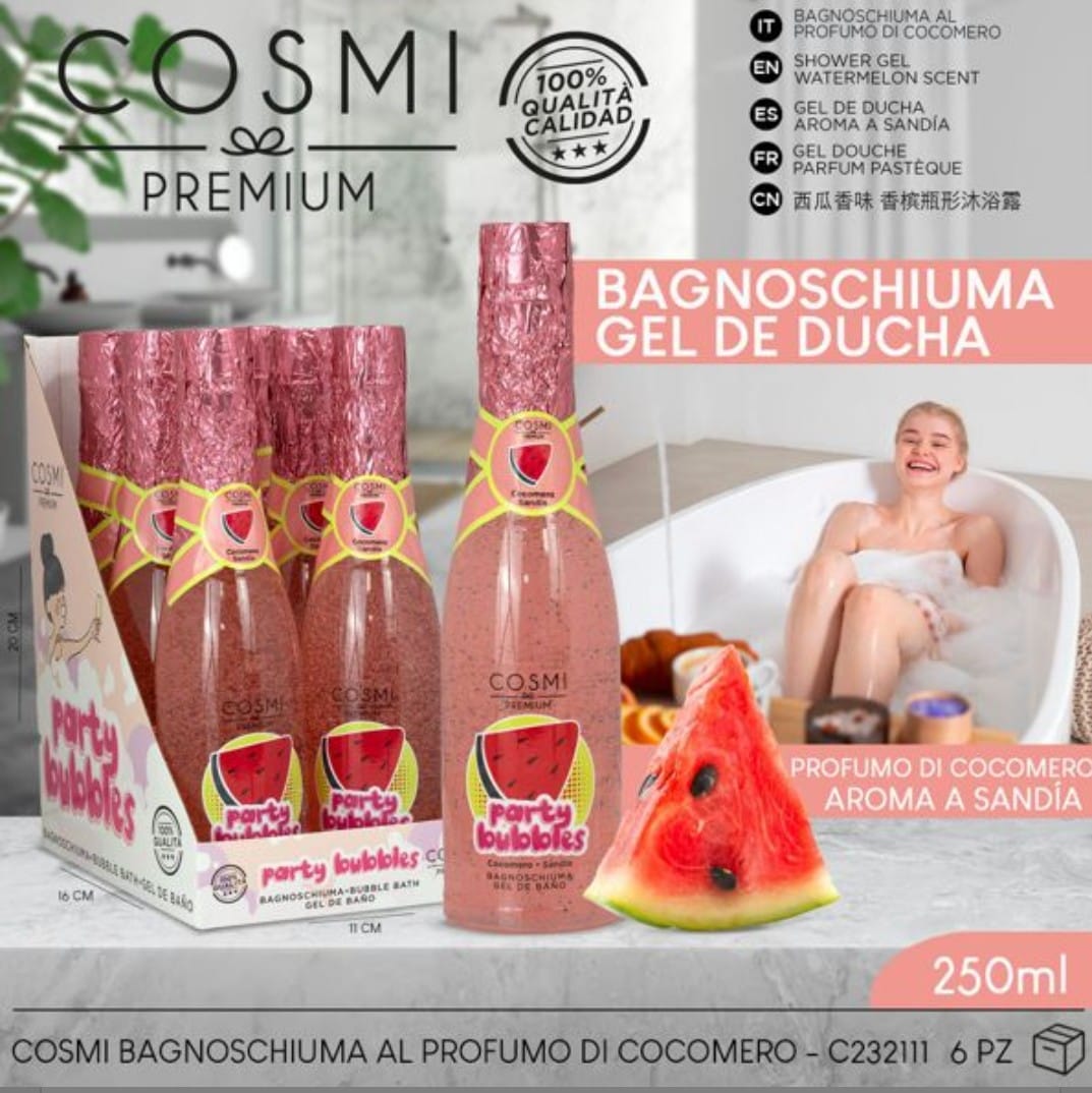 Gel de baño Champán Sandía 250 ml - COSMI