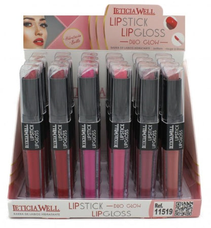 LIPSTICK LIPGLOSS DÚO GLOW - Leticia Well