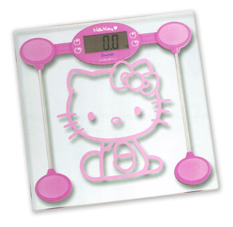 BASCULA HELLO KITTY - Báscula de baño electrónica cristal transparente Hello Kitty - HK B80019 TRANSPARENTE HELLO KITTY - Sanrio