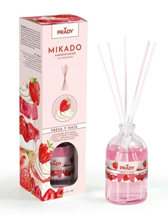 AMBIENTADOR MIKADO FRESA Y NATA - PRADY