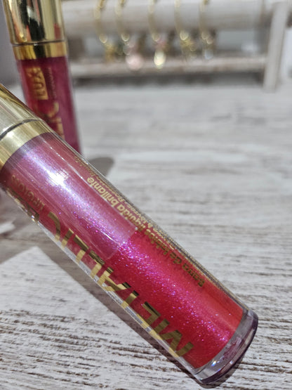 LIPGLOSS METALIC SUPER BRILLANTE CON GLITTER - LETICIA WELL