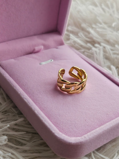 ANILLO CHLOE GOLD - ANILLO ACERO