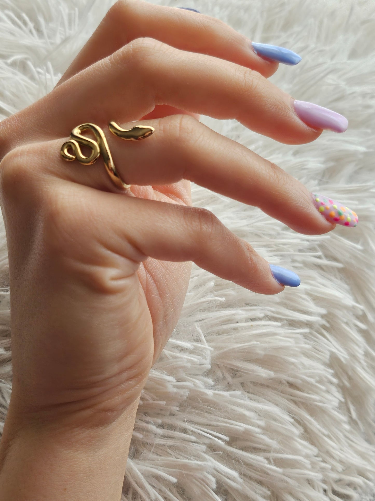 ANILLO SNAKE GOLD - ANILLO ACERO