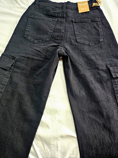 Pantalón cargo - jeans cargo negro premium