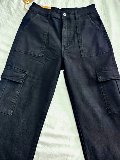 Pantalón cargo - jeans cargo negro premium