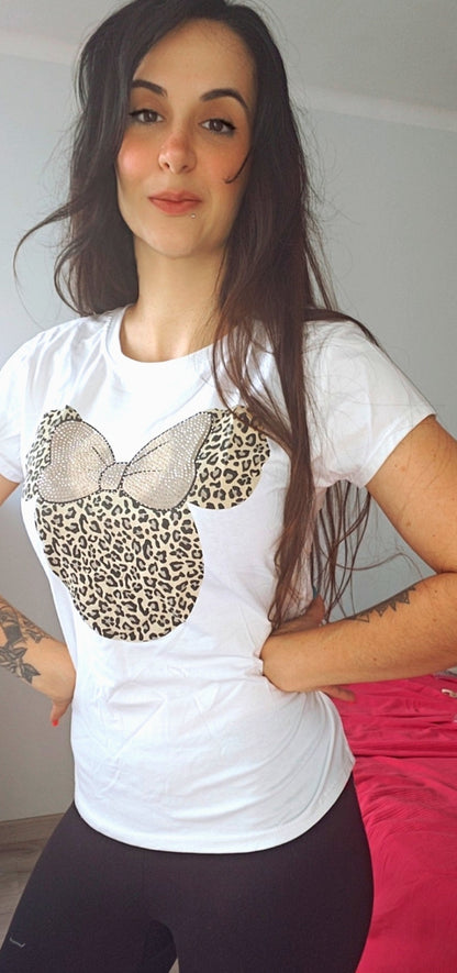 Camiseta de manga corta | Minnie Animal Print