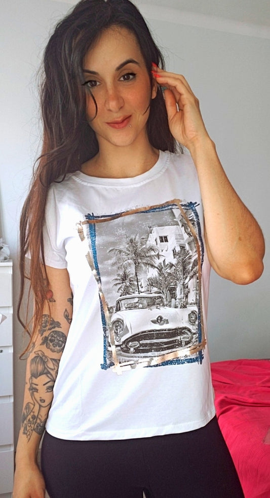 Camiseta de manga corta | Estampado coche