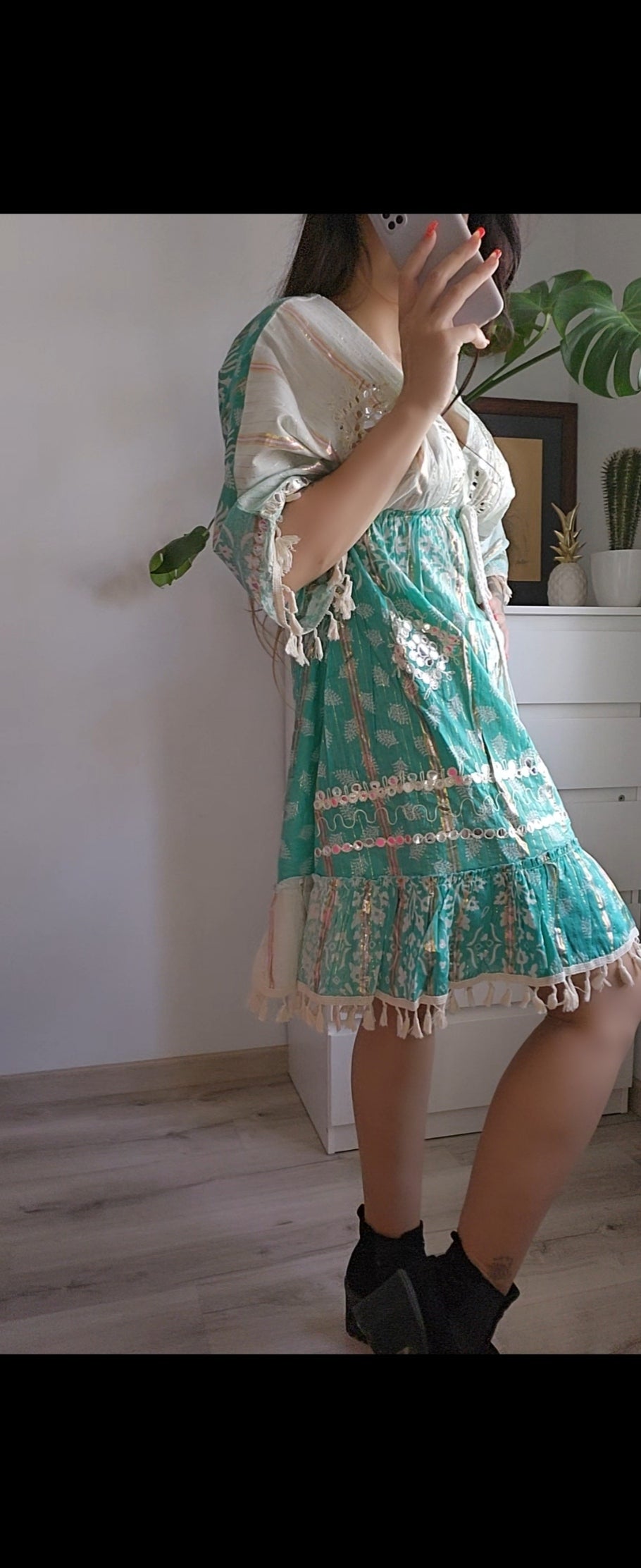 Vestido Boho Corto Conchitas - Vestido Boho Sicilia