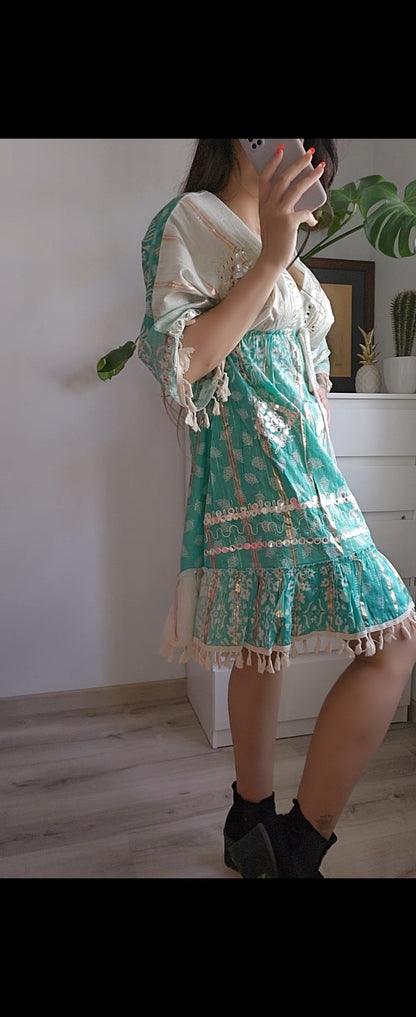 Vestido Boho Corto Conchitas - Vestido Boho Sicilia