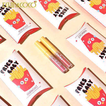 Brillo Labial Papas Fritas set 4 unidades - Brillo Labial Fries & Chips .KEVIN & COCO
