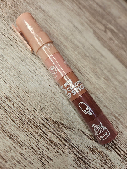 Lápiz Labial 5 en 1 - Barra de labios - Leticia Well