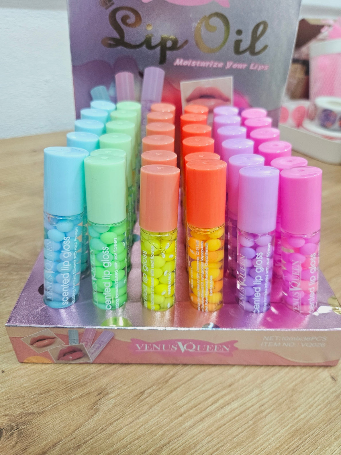 Aceite Labial Dulce Roll-On Bolitas Neón