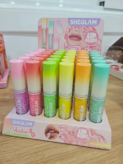 Brillo de Labios Dulce Voluminizador Bolitas Neón