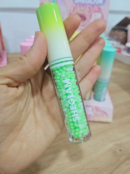 Brillo de Labios Dulce Voluminizador Bolitas Neón