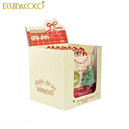 SET Colorete y Brillo Labial MERRY & BRIGHT - KEVIN & COCO