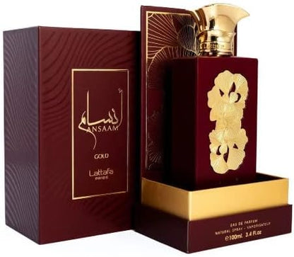 ANSAAM GOLD - Lattafa Pride Perfumes - Ansaam Gold Lattafa perfume árabe para mujer, de larga duración, 100 ml, Lattafa Perfume para Mujer: Aroma Exquisito y Duradero, Perfumes árabes de Dubai