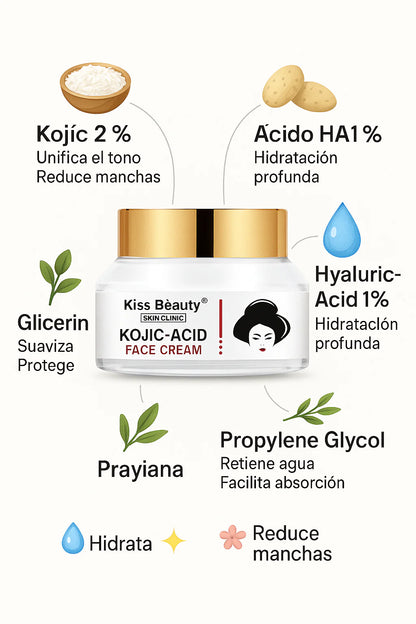 ACIDO KOJICO crema facial coreana hidratante 50g – Kiss Beauty