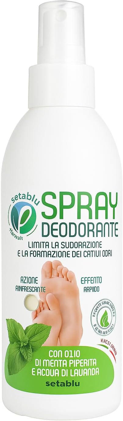 Spray desodorante Pies 150 ml - con aceite de menta y agua de lavanda. - Setablu