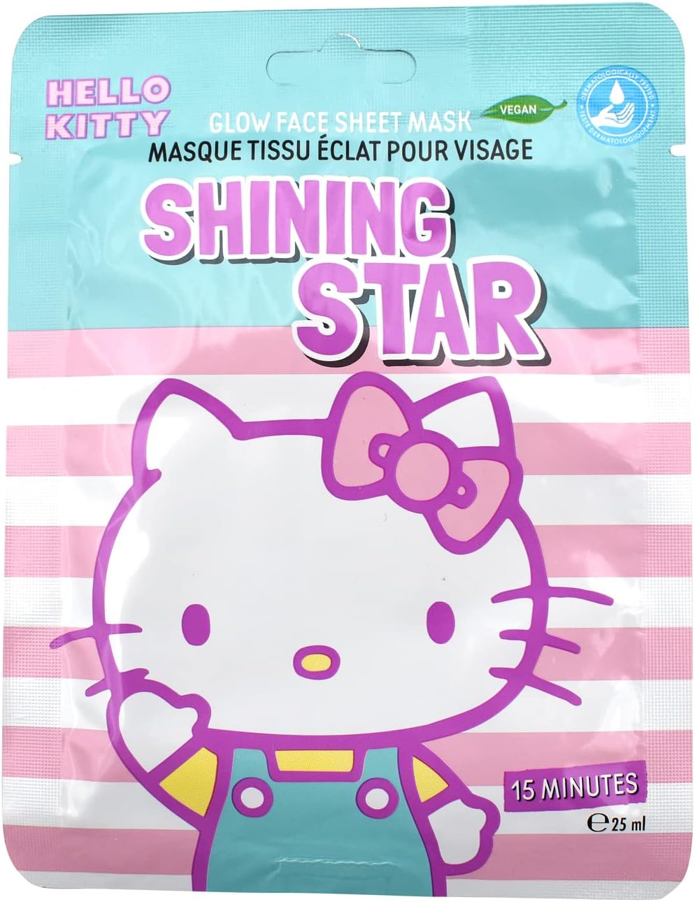 HELLO KITTY MASCARILLA FACIAL ILUMINADORA - GLOW FACE SHEET MASK - HELLO KITTY