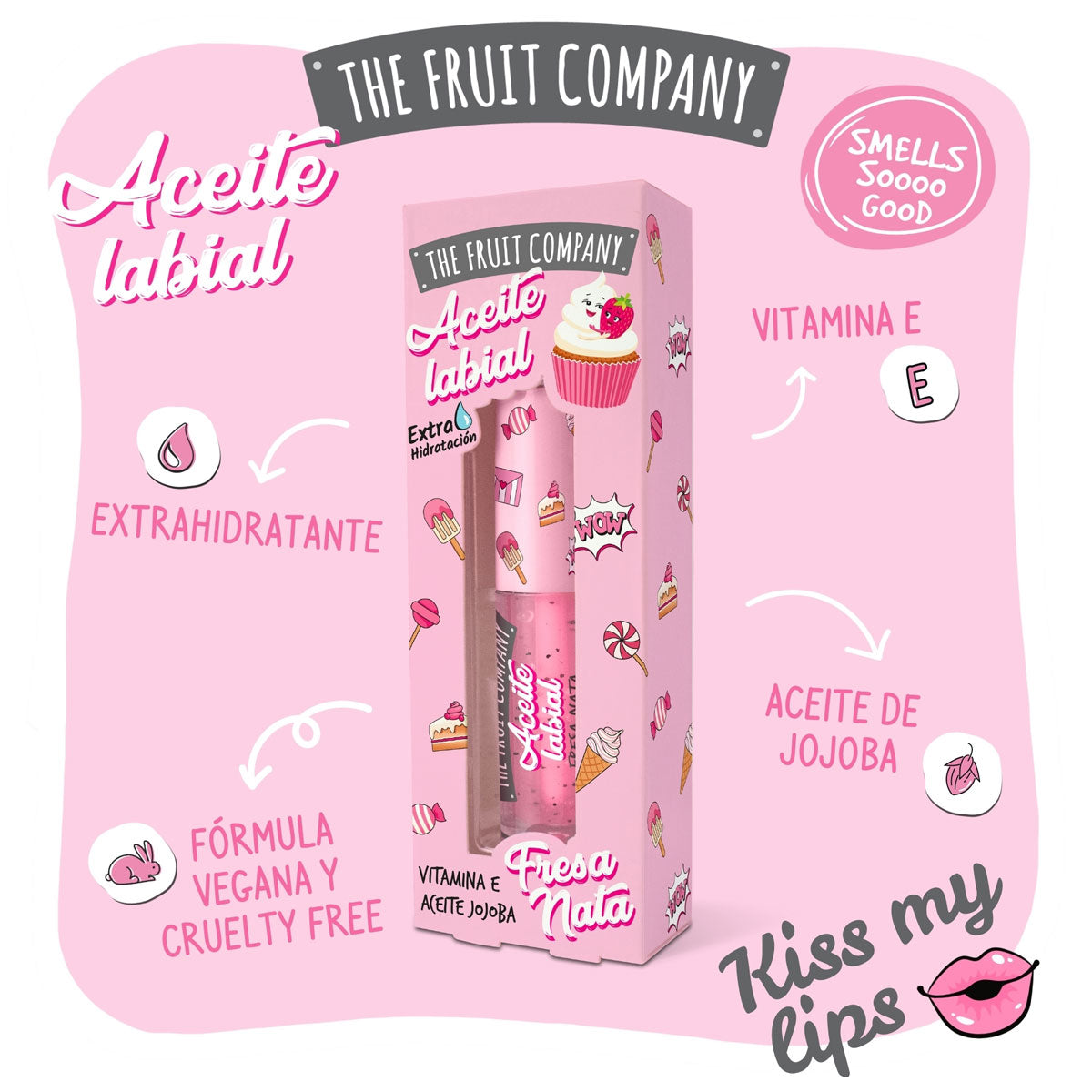 Aceite Labial Fresa Nata - THE FRUIT COMPANY