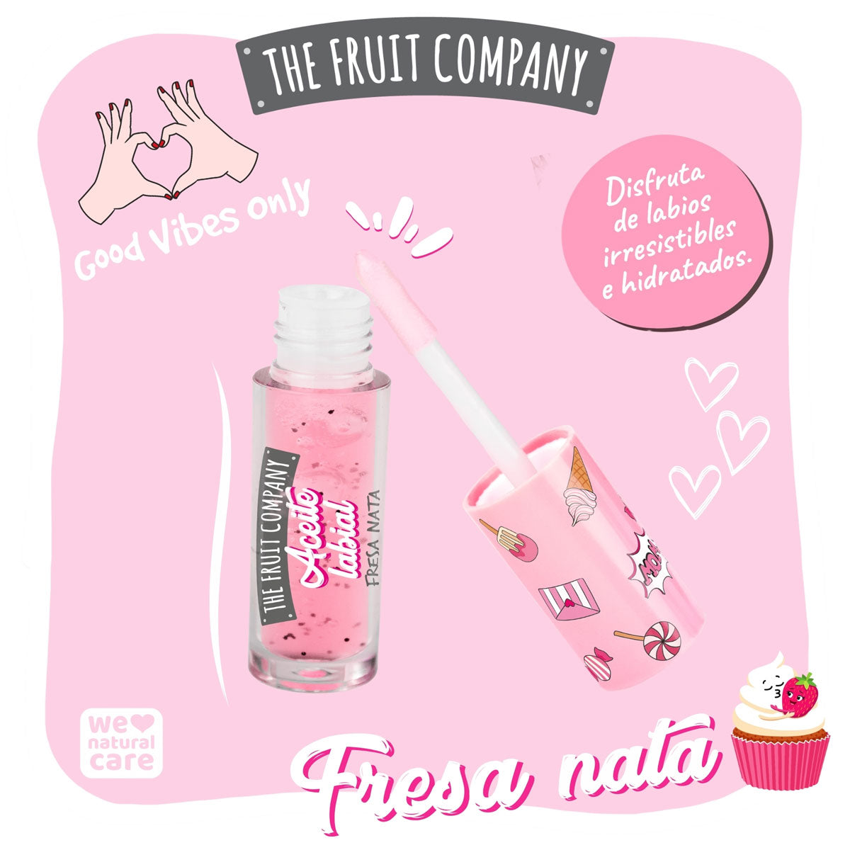 Aceite Labial Fresa Nata - THE FRUIT COMPANY