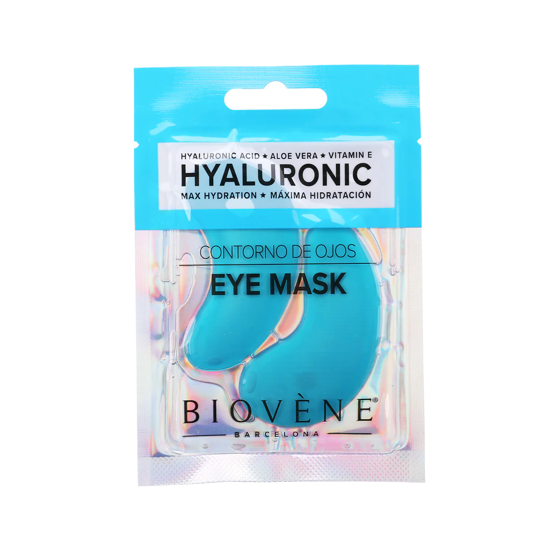 Mascarilla para ojos con ácido hialurónico, máxima hidratación, con aloe vera y vitamina E | Biovène
