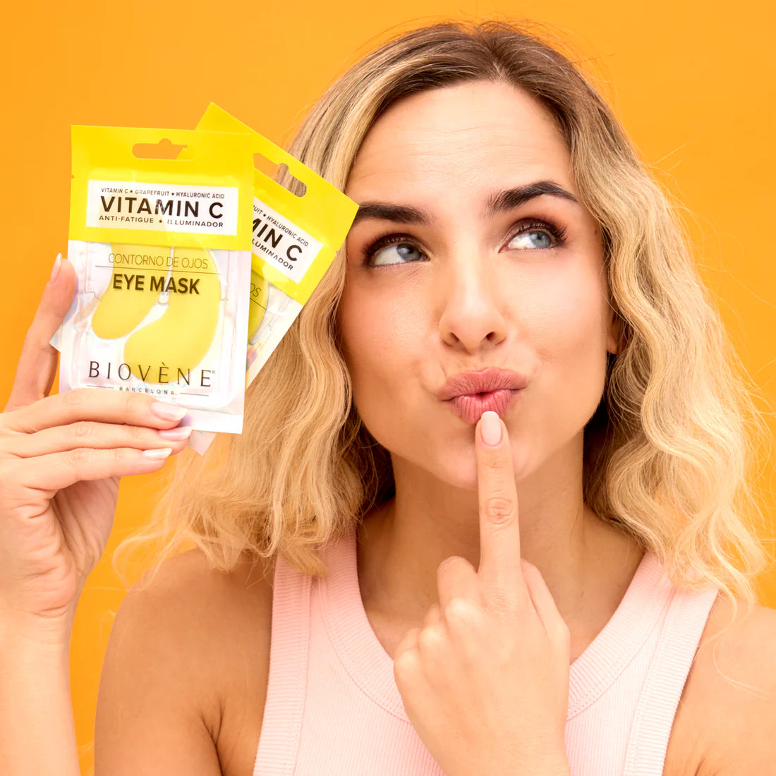 Mascarilla para ojos ultrabrillante con vitamina C, pomelo y ácido hialurónico | Biovène