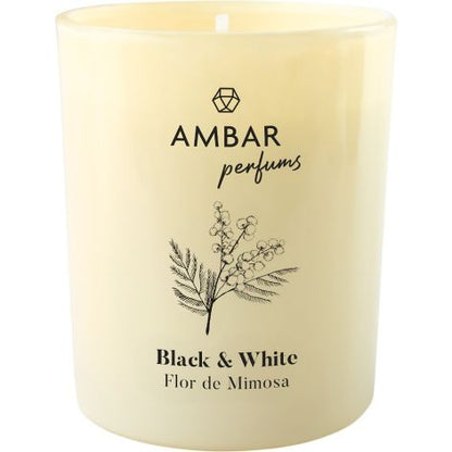 Vela Black & White Flor de Mimosa