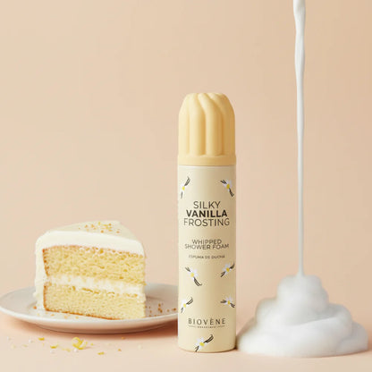 ESPUMA DE DUCHA BATIDA con glaseado de vainilla sedoso