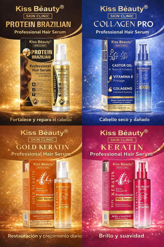 Professional Hair Serum 100 ml – Sérum Capilar Hidratante y Reparador – Keratina, Colágeno y Aceites Naturales – Para Cabello Seco y Dañado