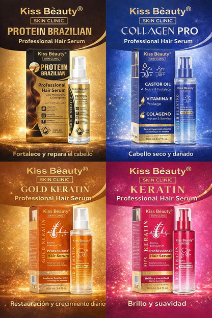 Professional Hair Serum 100 ml – Sérum Capilar Hidratante y Reparador – Keratina, Colágeno y Aceites Naturales – Para Cabello Seco y Dañado