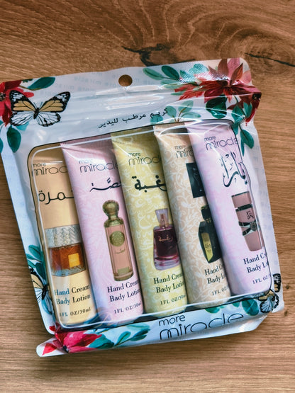 SET Regalo 5 Cremas de Manos Perfumes Árabes