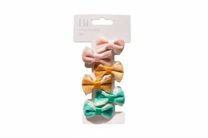 Set 6 pinzas de pelo Lazo Terciopelo