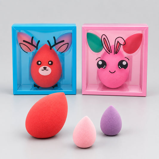 Esponja de Maquillaje Kawaii Conejito / Reno 🐰🦌✨