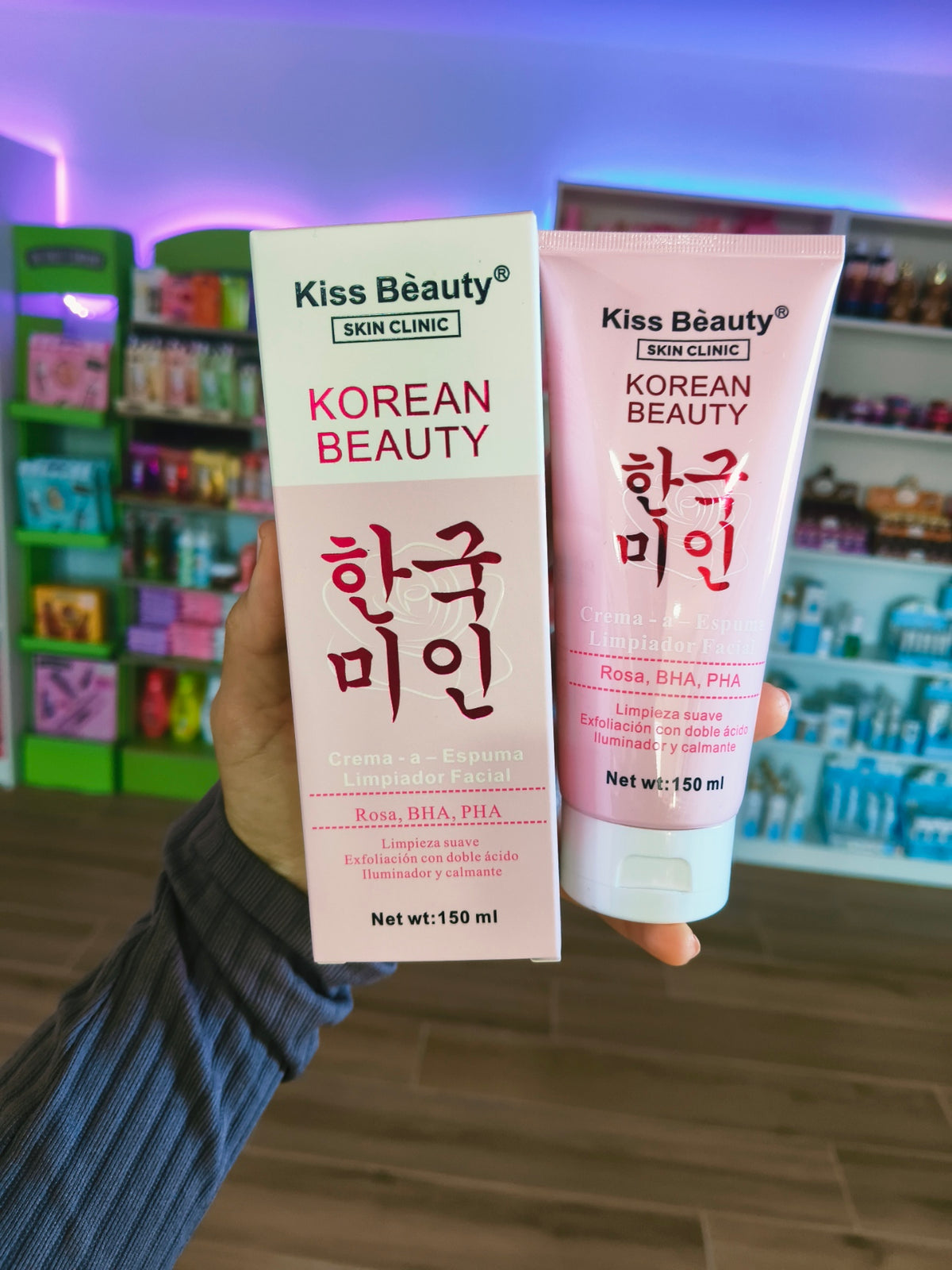 Limpiador Facial Korean Beauty Rosa, BHA, PHA - Kiss Beauty