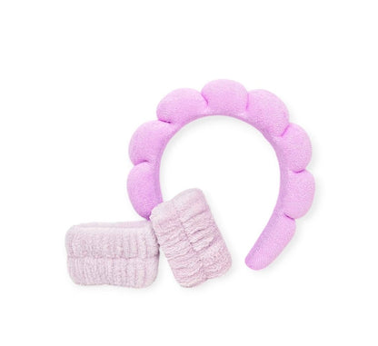 Set Skincare Diadema + Muñequeras Morado