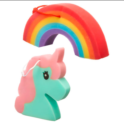 Esponja de baño Unicornio o Arcoíris