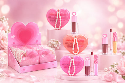 Set de Labios 3 en 1 -Corazón y perlas