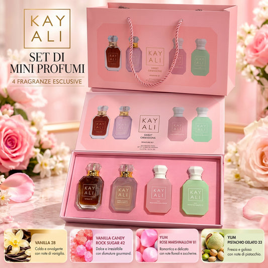 Set regalo Kayali Sweet Obsessions Miniature Set - Edición Limitada