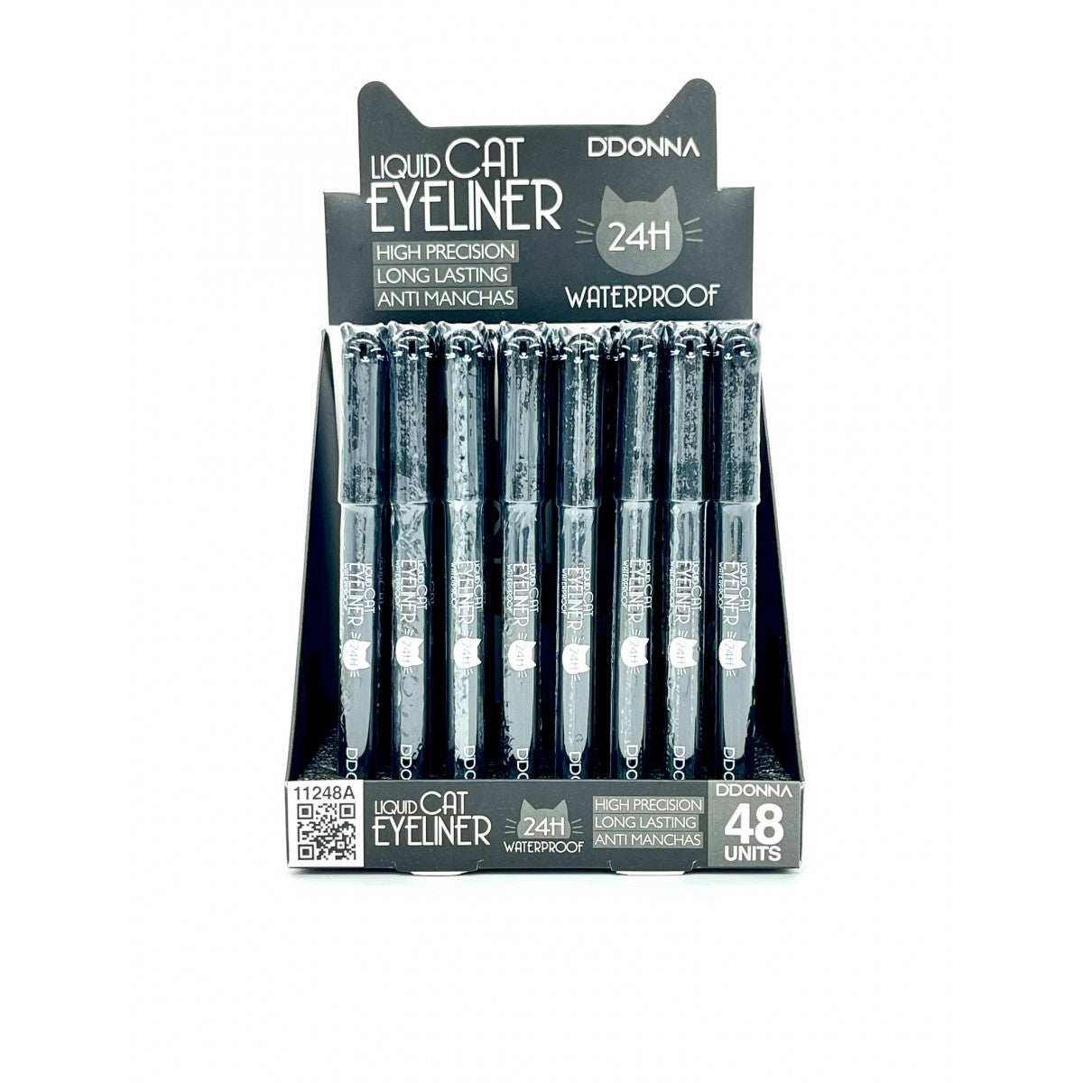 EYELINER Liquido Gato Negro 24h - Eyeliner Liquid Cat Black- DDONNA