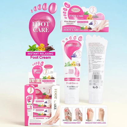 CREMA PIES RELAJANTE MENTOL, CAFEÍNA Y ÁRNICA - KISS BEAUTY