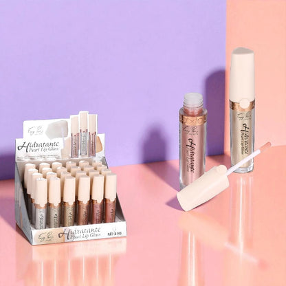 Brillo de labios hidratante PEARL – 6 tonos perlados – Easy Paris