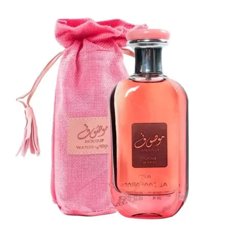 MOUSUF WARDI - Lattafa Perfumes - Mousuf Pink Wardi perfume árabe para mujer, de larga duración, 100 ml, Lattafa Perfume para Mujer: Aroma Exquisito y Duradero, Perfumes árabes de Dubai